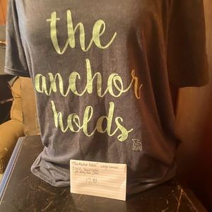 WOMENS GREY SHORT SLEEVE V NECK TSHIRT SIZE LARGE